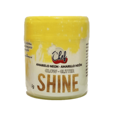 Glitter para Decoração Glow Neon Amarelo 5g - ICEBERG